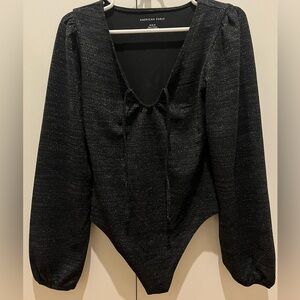 American Eagle body suit, glittery black fabric